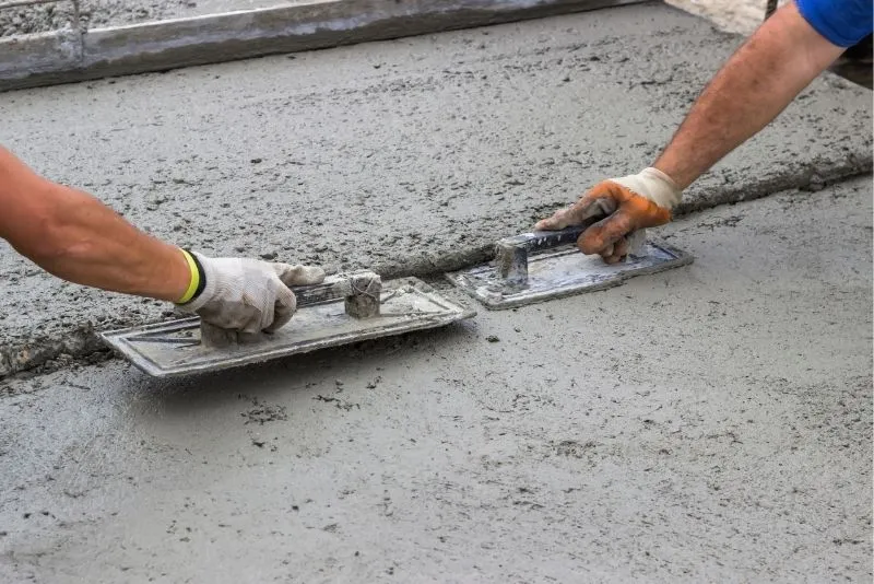 Concrete polishing work in progress in Newcastle