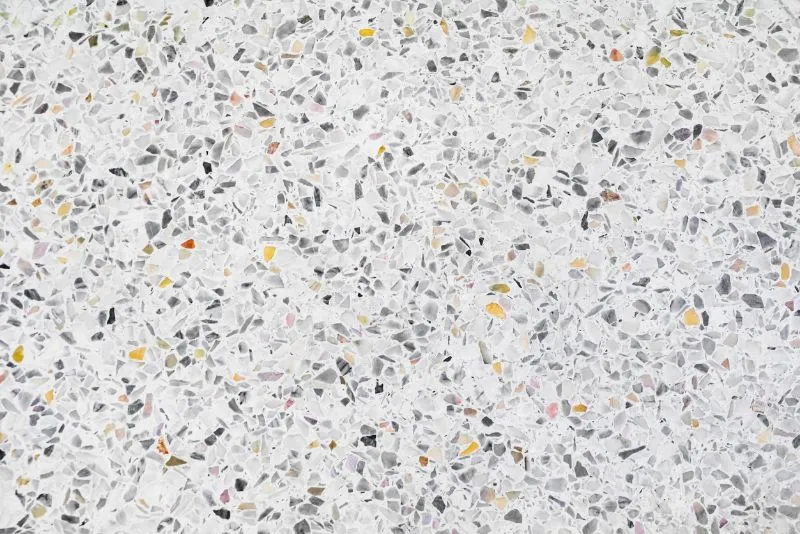 Close-up of a polished concrete floor finish