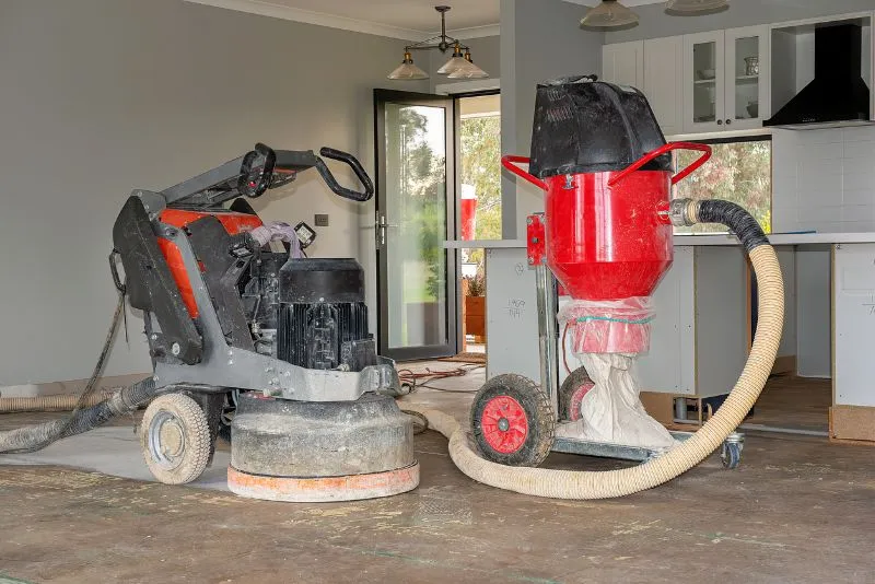 Residential polished concrete floor
