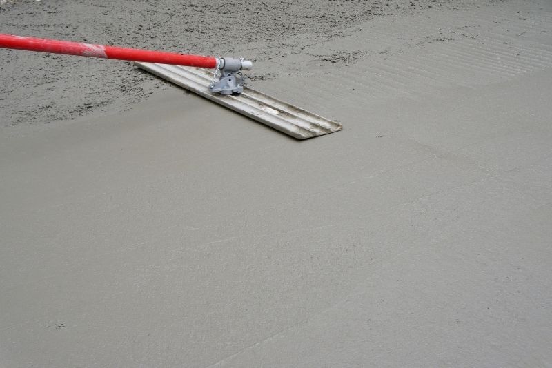 ongoing concrete polishing